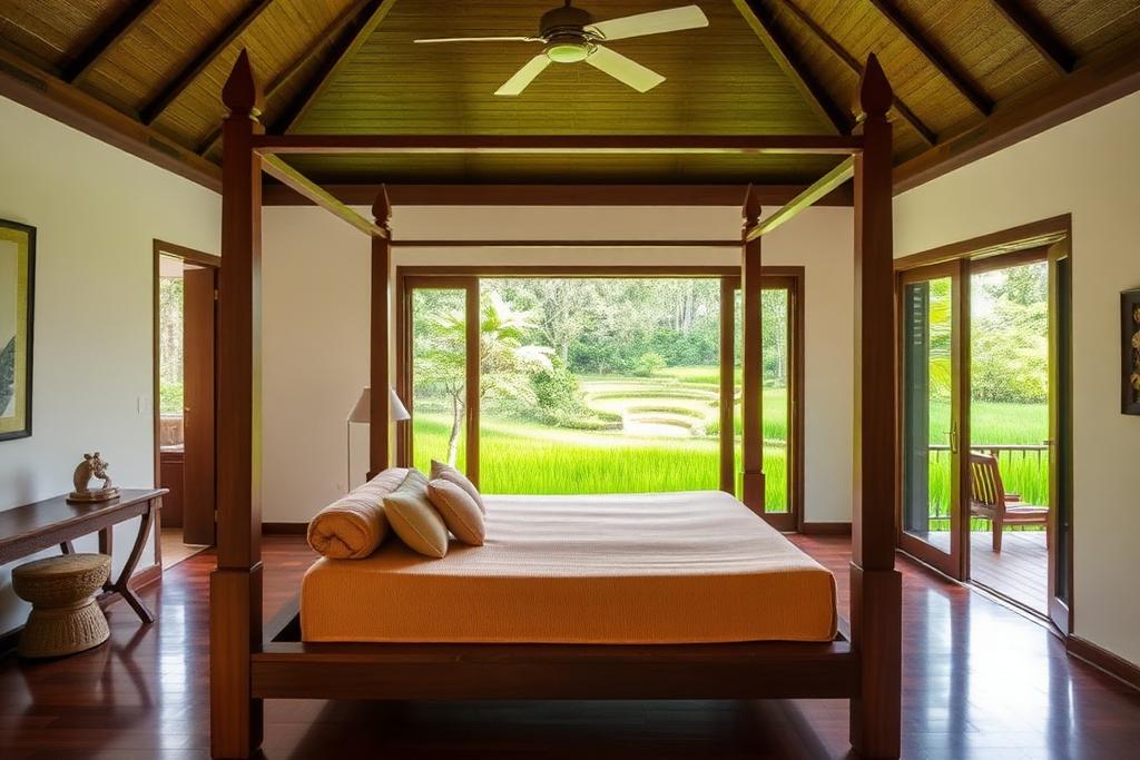 Bali — Villa bedroom over the rice terrace